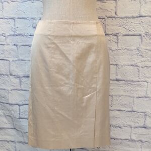 Bebe Shimmery Cream Pencil Skirt Size 6